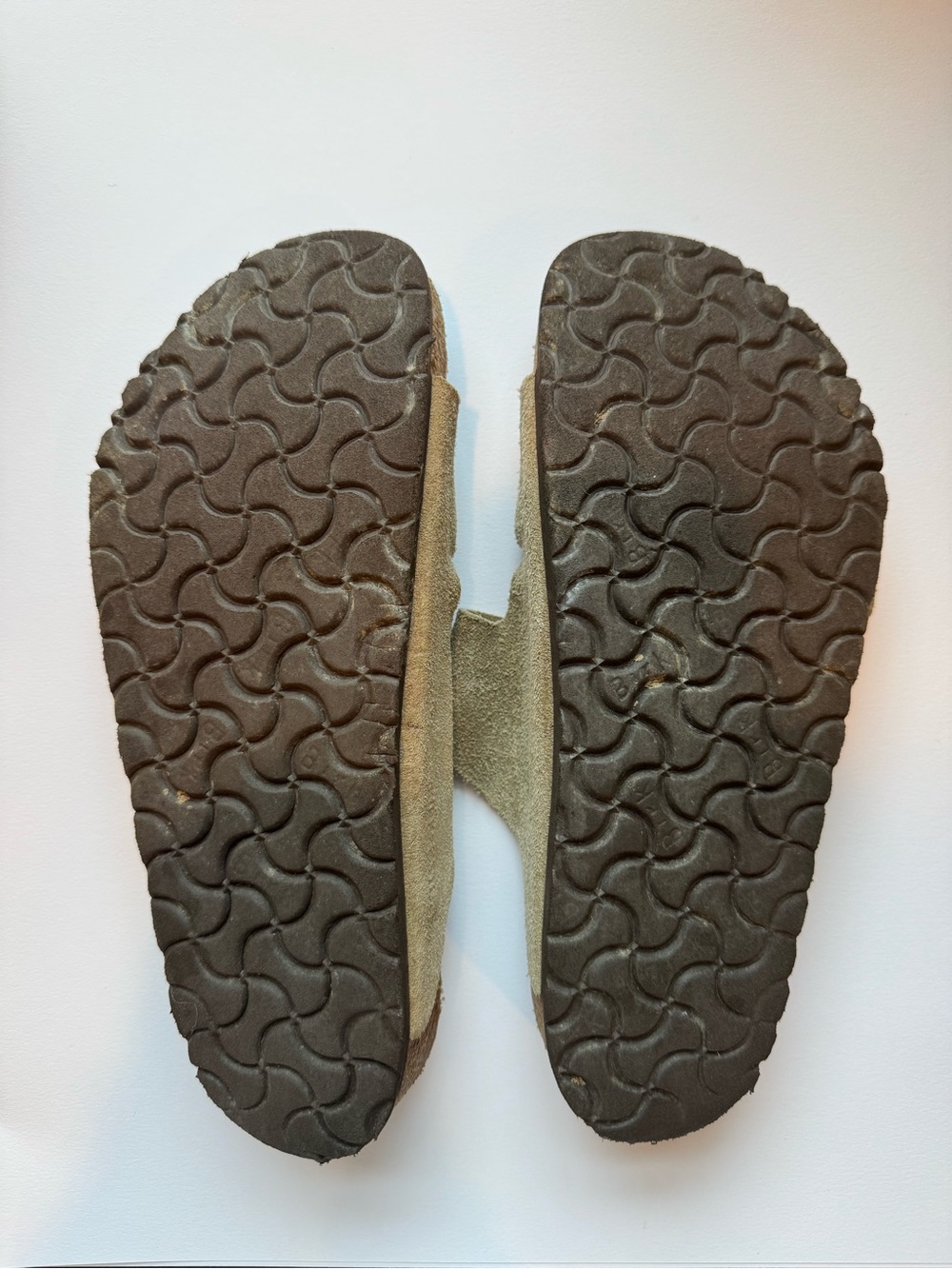 Birkenstock Arizona Suede Two-Strap Sandals in Taupe - Picture 6 of 6